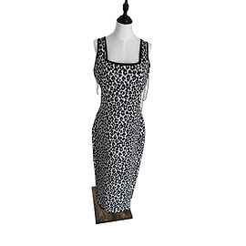 Michael Kors Vestido midi de leopardo