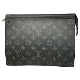 Louis Vuitton Monogram Eclipse Pochette Voyage MM Clutch Bag