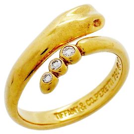 Anillo Serpiente Tiffany & Co. en Oro Amarillo de 18K con Diamantes