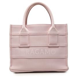 Mini borsa tote in tessuto rosa Salvatore Ferragamo