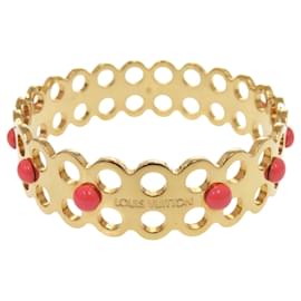 Louis Vuitton Hide and Seek Metal Gold Bangle Bracelet