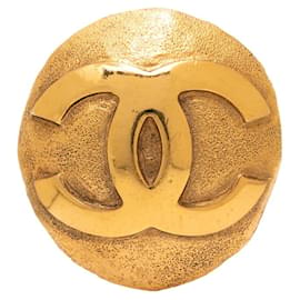 Spilla Chanel Vintage Coco Mark placcata in oro