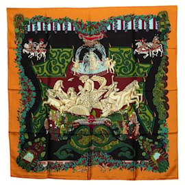 Hermès Foulard Hermes Carre 90 LE PARADIS DU ROY