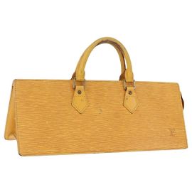 LOUIS VUITTON Epi Sac Triangle Hand Bag Yellow M52099 LV Auth 195279