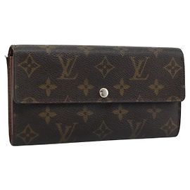 LOUIS VUITTON Monogram Portefeuille Sarah Long Wallet M61734 LV Auth 194699