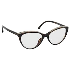 Gafas de sol CHANEL estampado carey de plástico marrón CC Auth BA14129 - Chanel