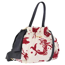 Borsa a tracolla PRADA Nylon 2way White Gold Auth 193341V