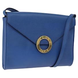 Céline Borsa a tracolla Circle CELINE in pelle blu e oro Auth BA14157V