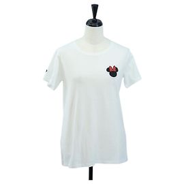 Kate Spade Disney Kurzarm T-Shirt aus Baumwolle Weiß Rosa Auth 192890M