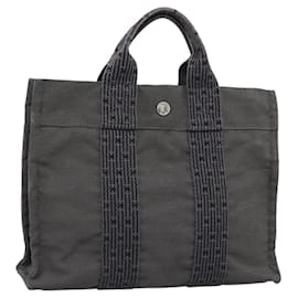 Hermès Borsa HERMES Her LinePM Canvas Gray Silver Auth 195282A