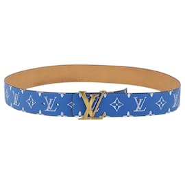 Cintura LOUIS VUITTON Monogram LV Printed Initials 40MM Blu M8460 Auth 192556SAM