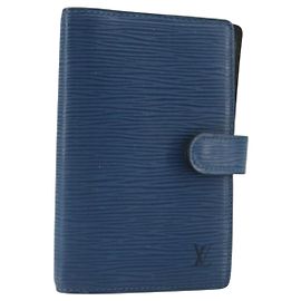 LOUIS VUITTON Epi Agenda PM Terminplaner Cover Blau R20055 LV Auth bs36649