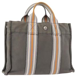 Borsa HERMES Fourre Tout PM Canvas Gray Silver Auth gh2302 - Hermès