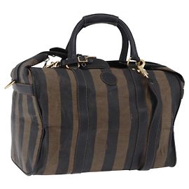 Borsa Boston FENDI in tela Pecan 2way Nera e Dorata Autentica ep15183