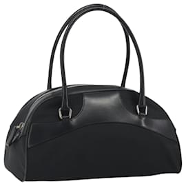 Borsa a Mano PRADA Nylon Pelle Nero Argento Auth am12218V