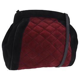 Borsa a tracolla Salvatore Ferragamo Camoscio Rosso Oro Auth 195204