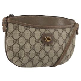 Borsa a Tracolla GUCCI GG Supreme PVC Pelle Beige 904 02 020 Auth ka5570