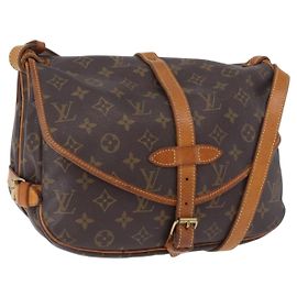Bolsa de Ombro LOUIS VUITTON Monogram Saumur 30 M42256 LV Auth ka5561