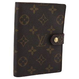 LOUIS VUITTON Monogram Agenda PM Day Planner Cover R20005 LV Auth 195154
