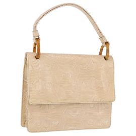 Borsa PRADA Tartaruga in pelle goffrata Ivory Silver Auth 192493A