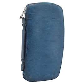 LOUIS VUITTON Epi Organizer Atholl Clutch Bag Blue M60731 LV Auth BA14536