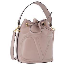 Bolsa de ombro VALENTINO em couro 2way Pink Gold Auth bs36461