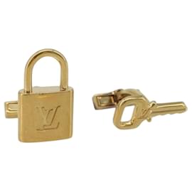 Gemelli LOUIS VUITTON Padlock Cuffs metallo Gold LV Auth 195158 - Louis Vuitton