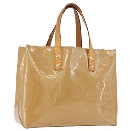 Borsa a mano LOUIS VUITTON Monogram Vernis Reade PM Noisette M91334 LV Auth gh2317