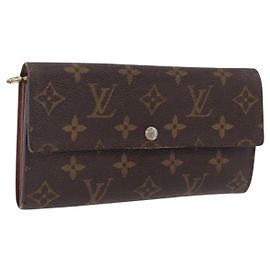 LOUIS VUITTON Pochette Porte Monnaie Credit Long Wallet M61726 LV Auth bs36515
