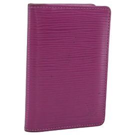 LOUIS VUITTON Epi Organizer De Poch Card Case Wine Red LV Auth 192440A