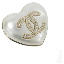 Spilla Chanel AB7006 Oro e Bianca