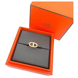 Bague Hermes 18K Pink Gold Chaine d'Ancre Ronde - Hermès