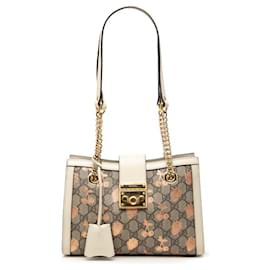Gucci GG Supreme Tote Bag mit Bauchkette und Vorhängeschloss