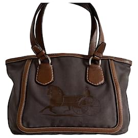 Céline Celine Shopper aus braunem Canvas und braunem Leder