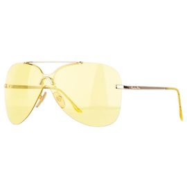 Dior by Galliano 2000er ‘Aviator’ Wrap Mask Shield Sonnenbrille