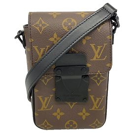 Borsa a tracolla Louis Vuitton Monogram Macassar S-Lock