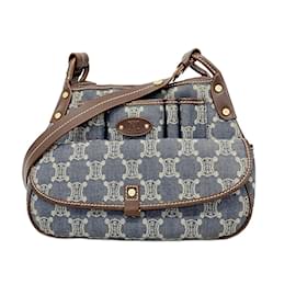 Céline Borsa a spalla Celine C Macadam Denim Blue