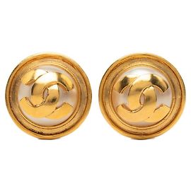 Chanel Coco Mark Vintage Runde Ohrringe