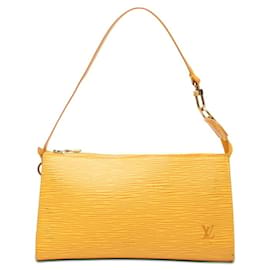 Louis Vuitton Epi Pochette Accessoires in pelle gialla