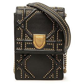 Borsa a tracolla e spalla con catena Christian Dior Diorama