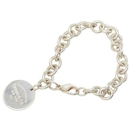 Bracciale a catena con medaglione Return to Round di Tiffany & Co. in Argento 925