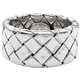 Bottega Veneta Intrecciato Silver Ring