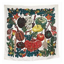 HERMES Carre 90 CITROUILLES ET COLOQUINTES Foulard di seta - Hermès