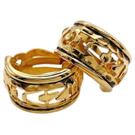 Orecchini a cerchio Chanel Vintage Logo Cutout