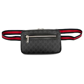 Borsa cintura Gucci GG Supreme Web nera