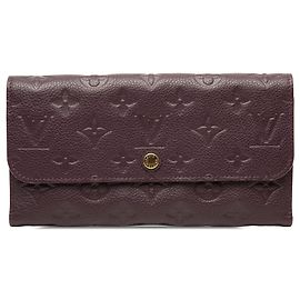Portafoglio lungo Sarah Louis Vuitton Monogram Empreinte Purple