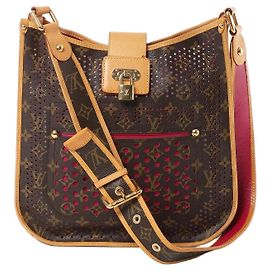 Borsa a tracolla Louis Vuitton Musette Monogtam Perfo in Brown x Pink M95172
