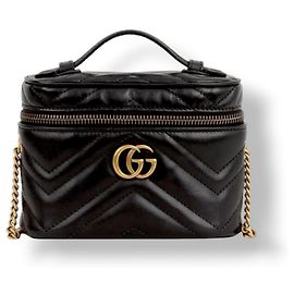 Borsa a mano Gucci Marmont Vanity Mini Nera