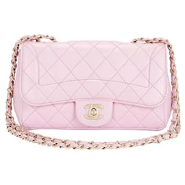 Borsa Chanel Classic Flap Small Rosa in Pelle di Agnello