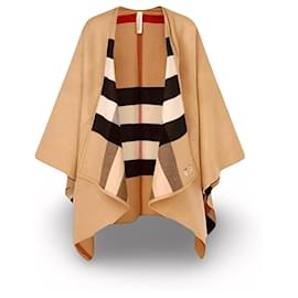 Sciarpa Burberry Reversible Check Lana Beige